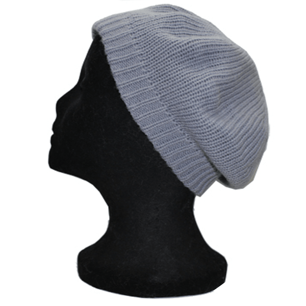 la fiorentina Solid Knit Beret-Grey