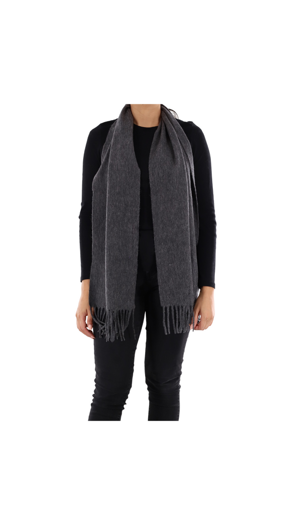 la fiorentina Solid scarf with fringe