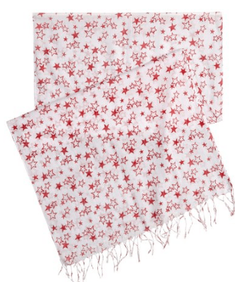 La Fiorentina Star Print Scarf - Red