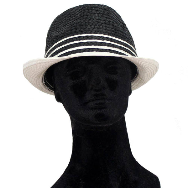 La Fiorentina Straw Hat-Black/White