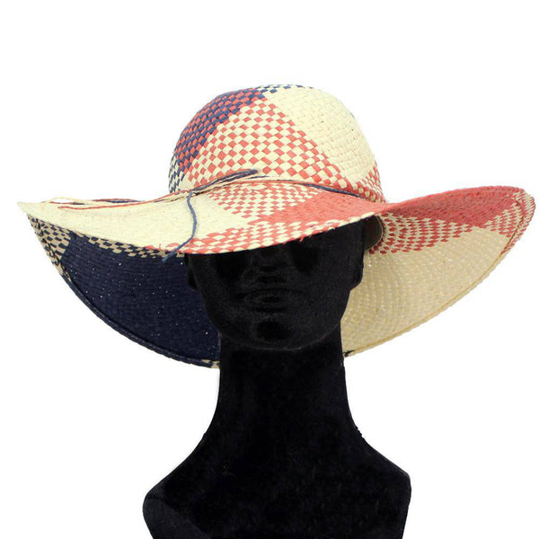 La Fiorentina Straw Hat-Multi Blue/Red