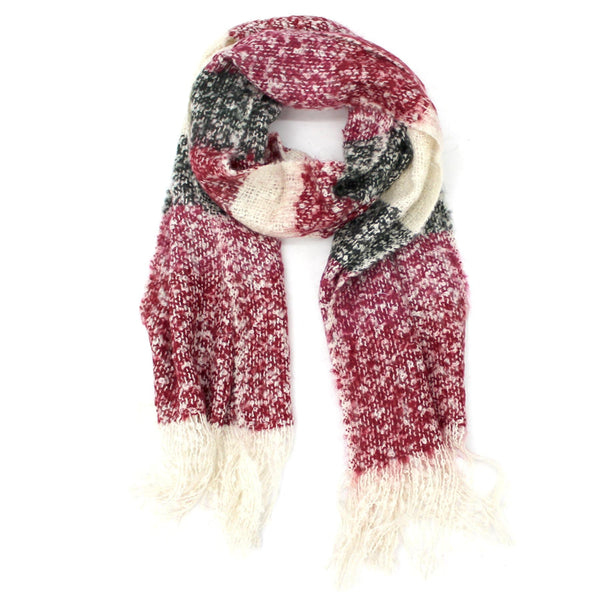 la fiorentina Striped Muffler-Red/Black/Ivory