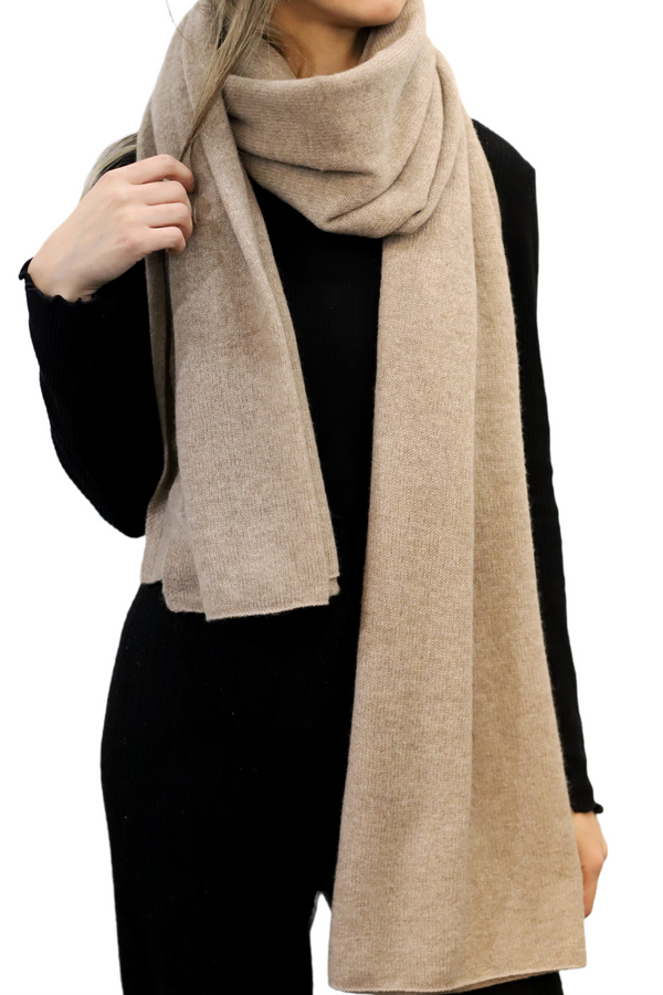 la fiorentina La Fiorentina SUPER SOFT Cashmere Blend Knit Shawl - Oatmeal la fiorentina La Fiorentina SUPER SOFT Cashmere Blend Knit Shawl - Oatmeal