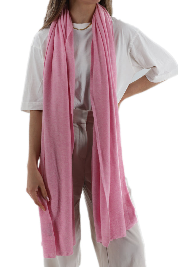 la fiorentina La Fiorentina SUPER SOFT Cashmere Blend Knit Shawl - Pink la fiorentina La Fiorentina SUPER SOFT Cashmere Blend Knit Shawl - Pink