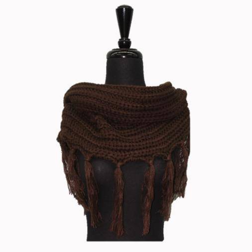 la fiorentina Tassel Infinity Scarf - Brown