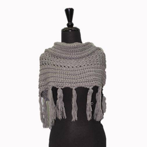 la fiorentina Tassel Infinity Scarf - Grey