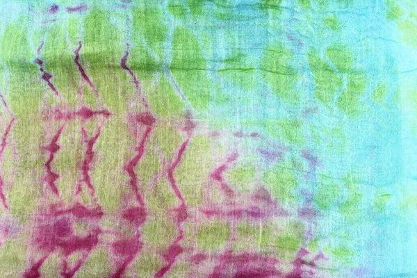 La Fiorentina Tie Dye Beach Cover Up - Green/Pink