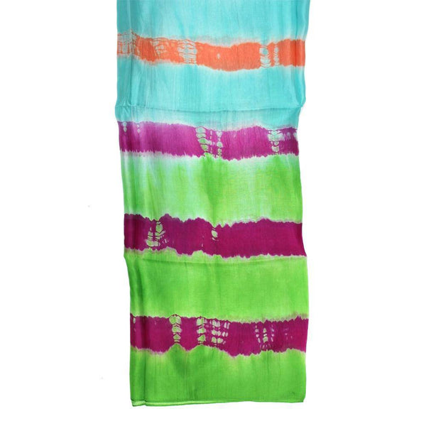 La Fiorentina Tie Dye Print Silk Scarf