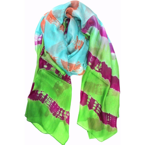 la fiorentina Tie Dye Print Silk Scarf