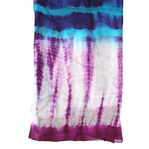 La Fiorentina Tie Dye Scarf - Purple/Blue