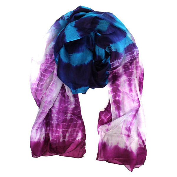 la fiorentina Tie Dye Scarf - Purple/Blue