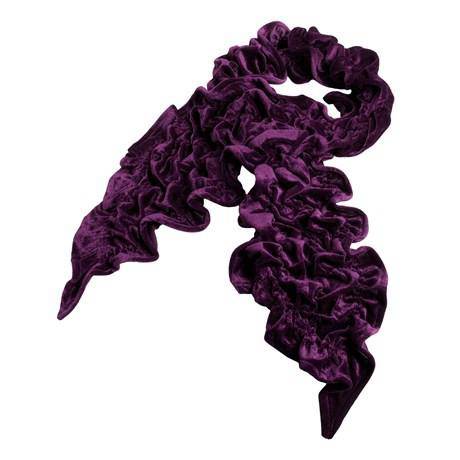 La Fiorentina Velvet Woven Scarf-Purple