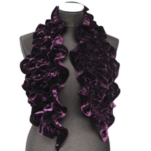 La Fiorentina Velvet Woven Scarf-Purple