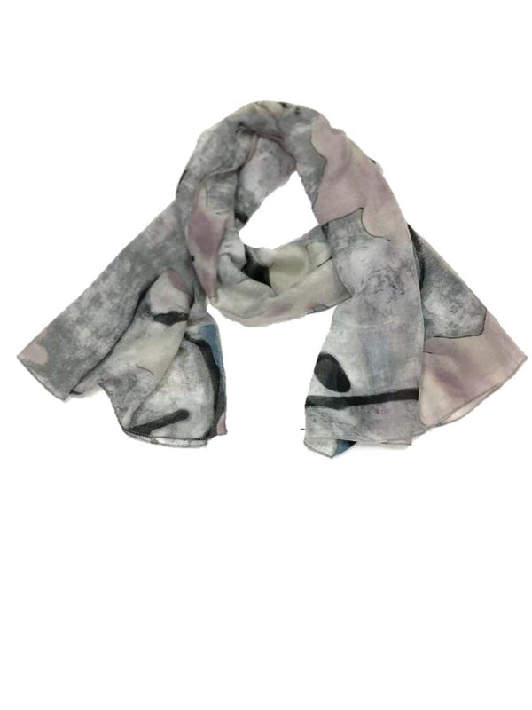 la fiorentina La Fiorentina Water Color Print 100% Polyester Scarf
