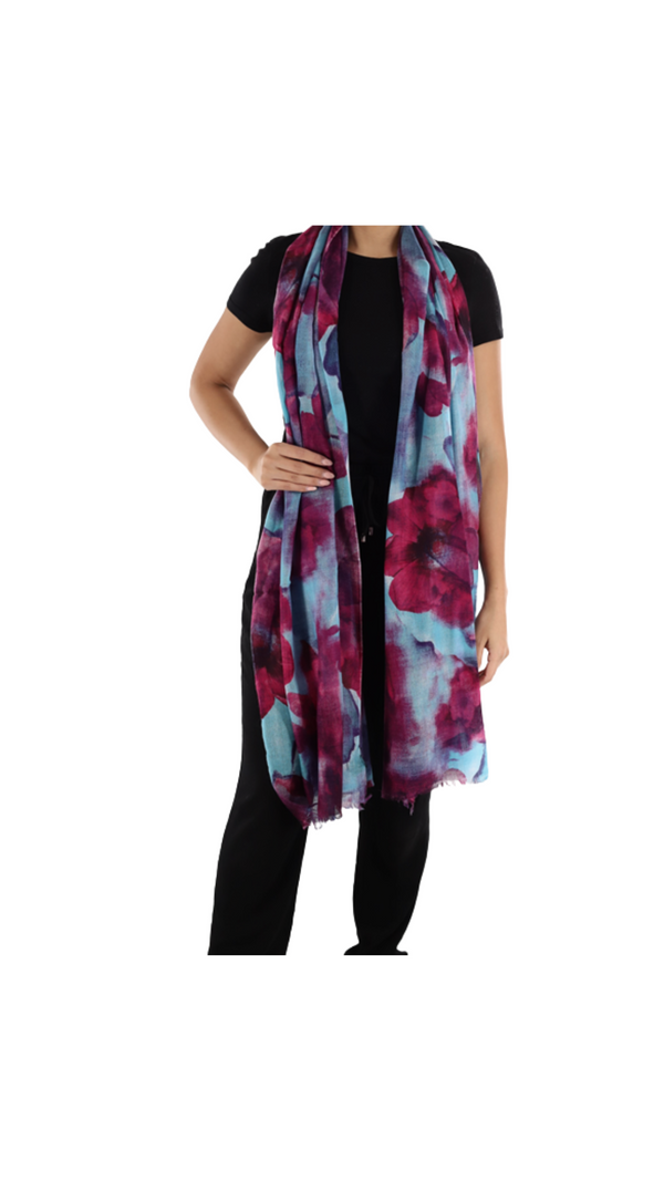 La Fiorentina Watercolor Print Scarf