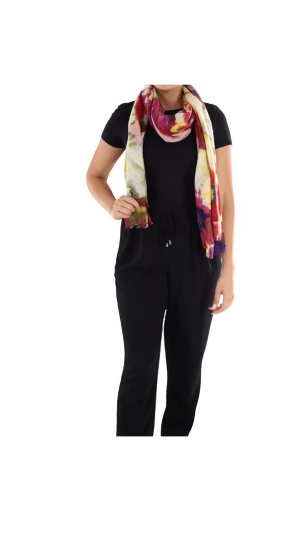 La Fiorentina Watercolor Print Scarf