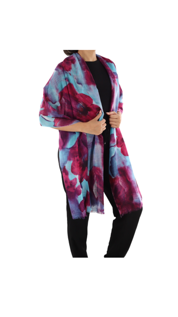 La Fiorentina Watercolor Print Scarf
