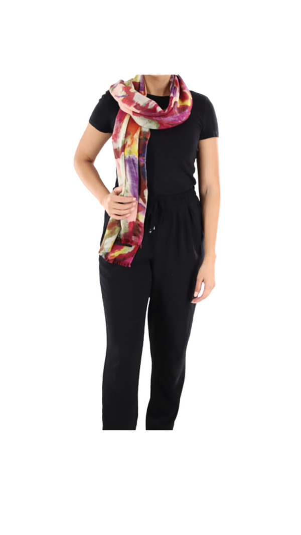 La Fiorentina Watercolor Print Scarf