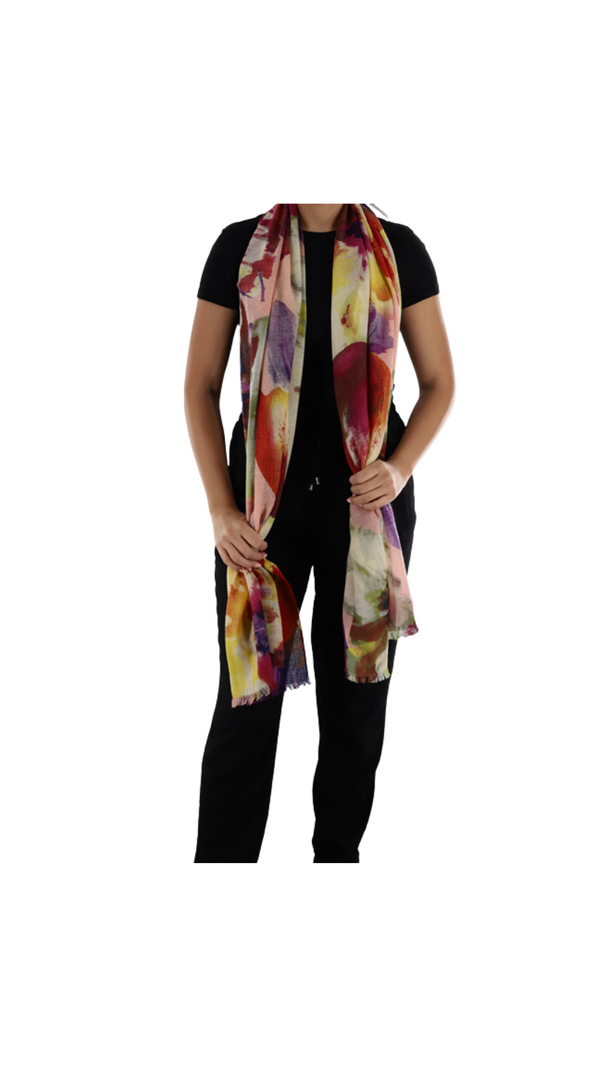 la fiorentina Watercolor print scarf