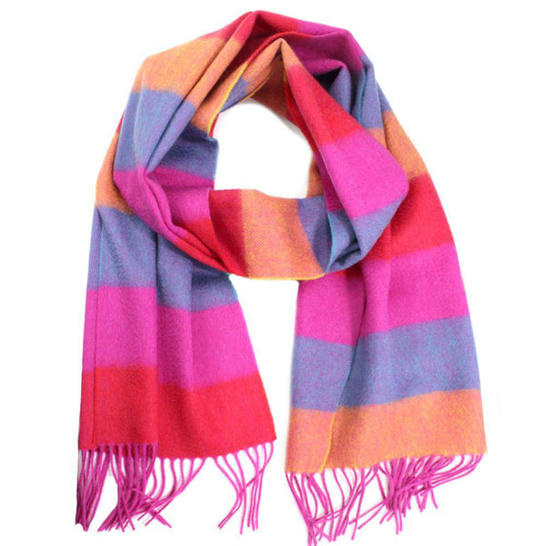 la fiorentina Wool/Cashmere Muffler- Fuchsia