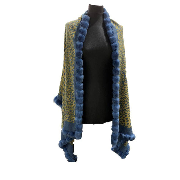 la fiorentina Woven Wrap with Rex Rabbit Trim