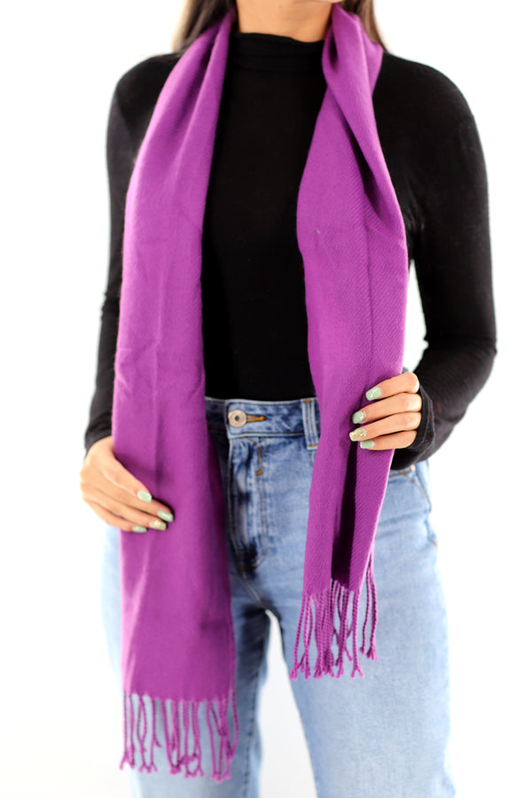 la fiorentina Lightweight Acrylic Scarf - Dark Purple