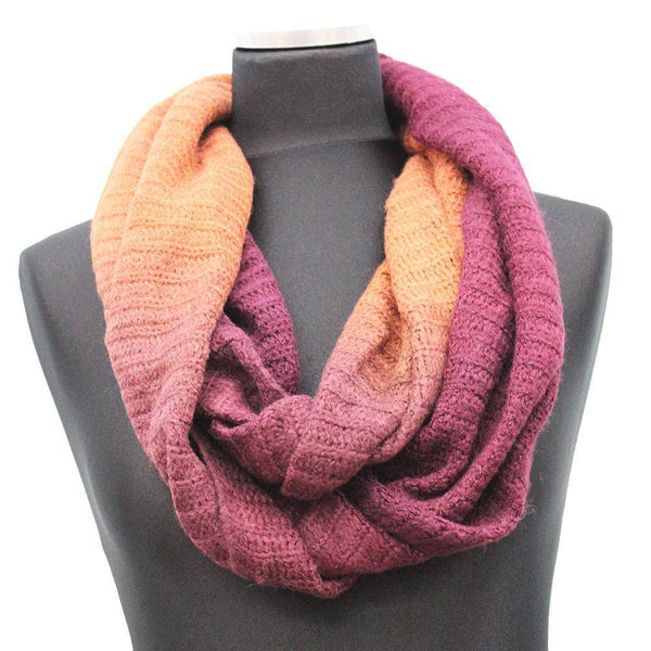 La Fiorentina Ombre Infinity Muffler-Copper/Oxblood Red