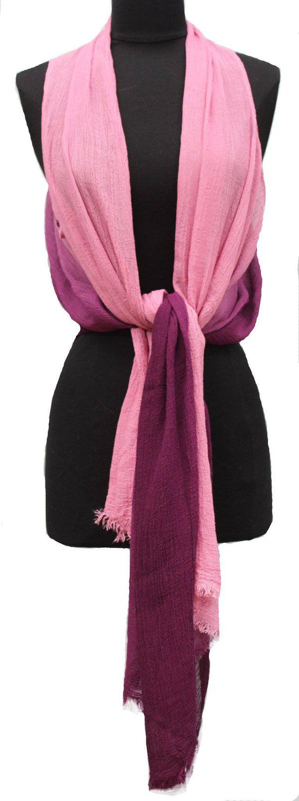 La Fiorentina Ombre Lightweight Kimono Vest/Scarf - Purple