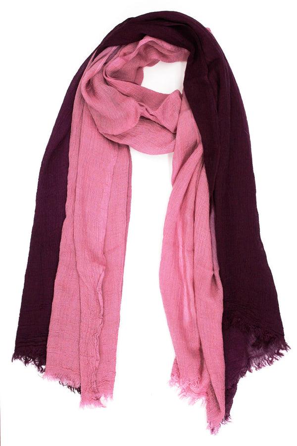 la fiorentina Ombre Lightweight Kimono Vest/Scarf - Purple