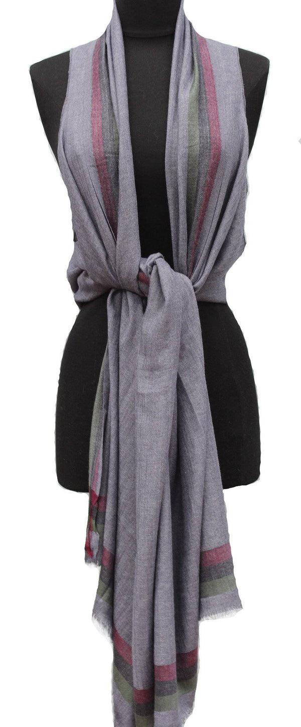 La Fiorentina Oversized Vest/Oblong Scarf - Denim Blue