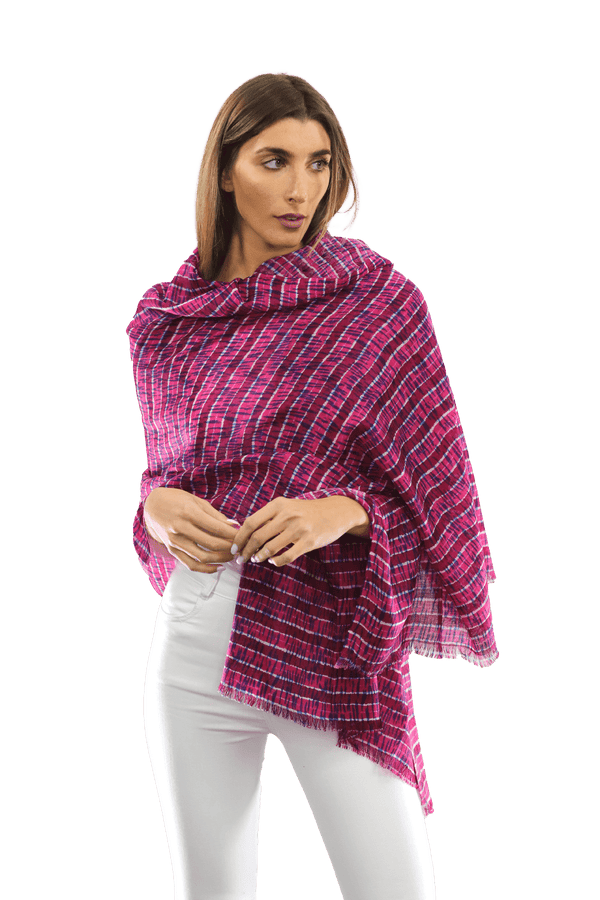 La Fiorentina Tie Dye Light Print Scarf- Mauve Pink Lilac