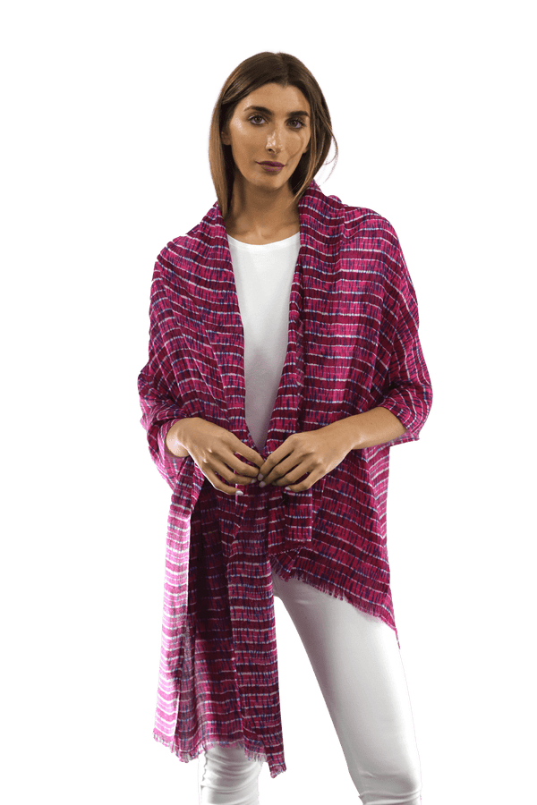 la fiorentina Tie Dye Light Print Scarf- Mauve Pink Lilac