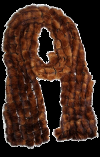 La Fiorentina Whiskey Balled Mink Fur Muffler - One Size
