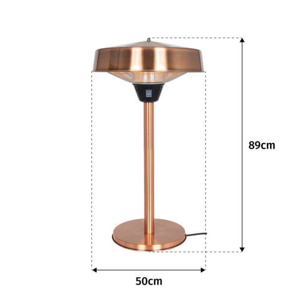 La Hacienda Copper Tabletop Halogen Electric Heater