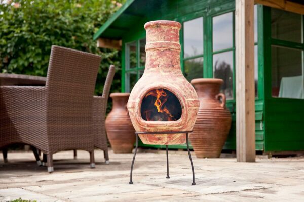 La Hacienda Banded Copper Large Chimenea