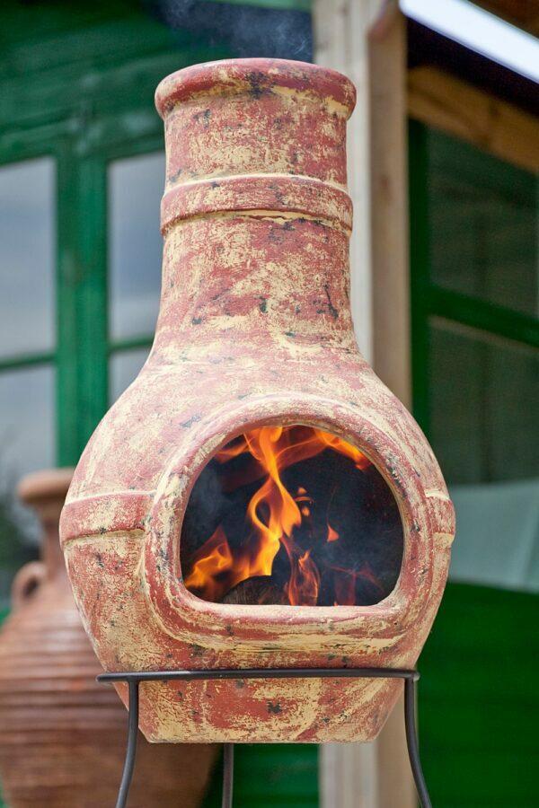 La Hacienda Banded Copper Large Chimenea