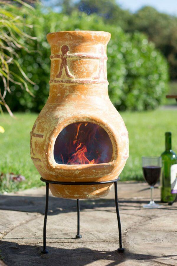 La Hacienda Banded Copper Large Chimenea
