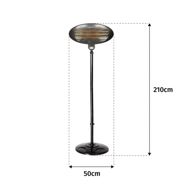 La Hacienda Black Quartz Adjustable Heater