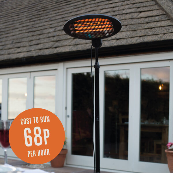 La Hacienda Black Quartz Adjustable Heater