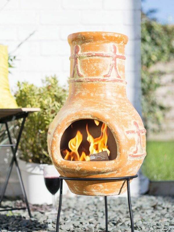 La Hacienda Companero Small Clay Chimenea