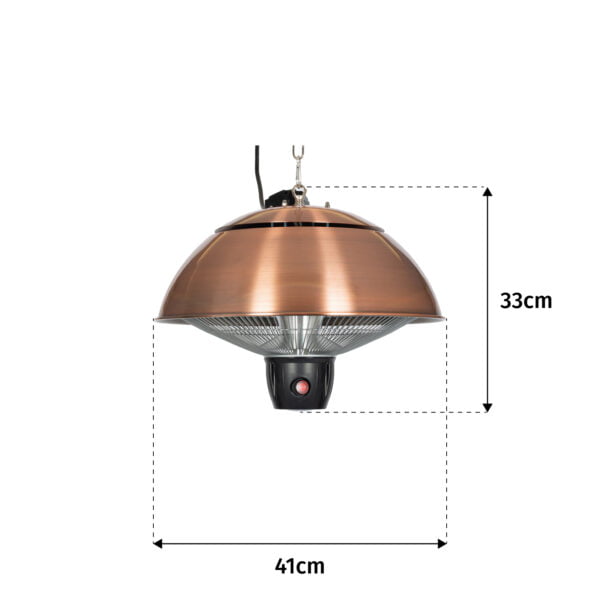 La Hacienda Hanging Mushroom Heater Copper