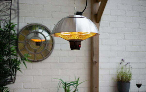 La Hacienda Hanging Mushroom Heater Silver