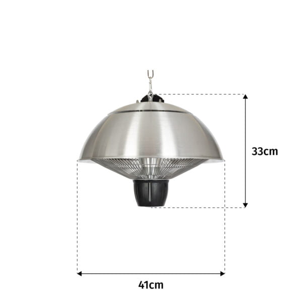 La Hacienda Hanging Mushroom Heater Silver