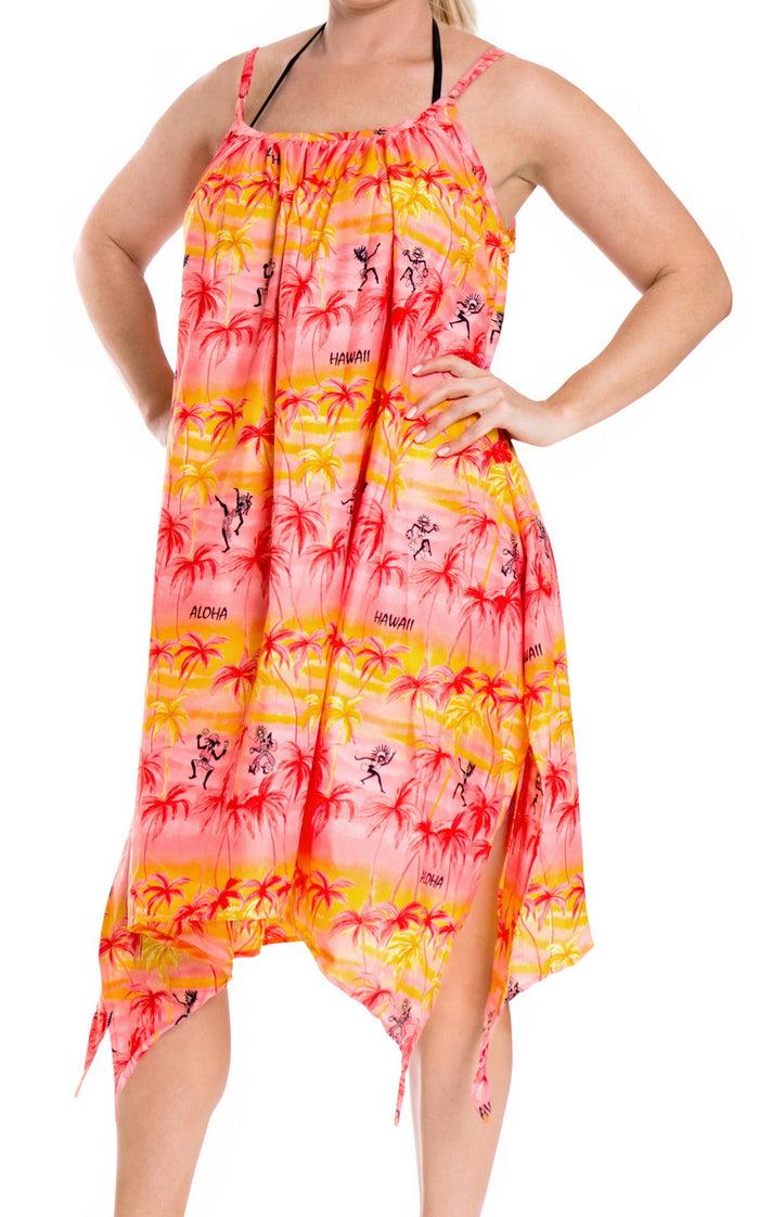 la leela Beachwear Bikini Beach Cover up Swimwear Swimsuit Top Women Red Cover up Red