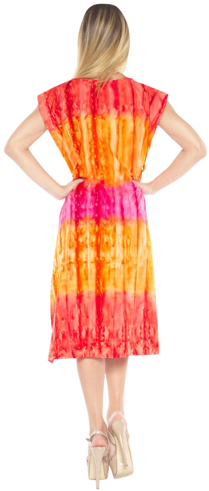 La Leela Cover Up Kaftan Swimsuit Dress Beachwear Women's Bikini Swimwear Coverup TOP Red