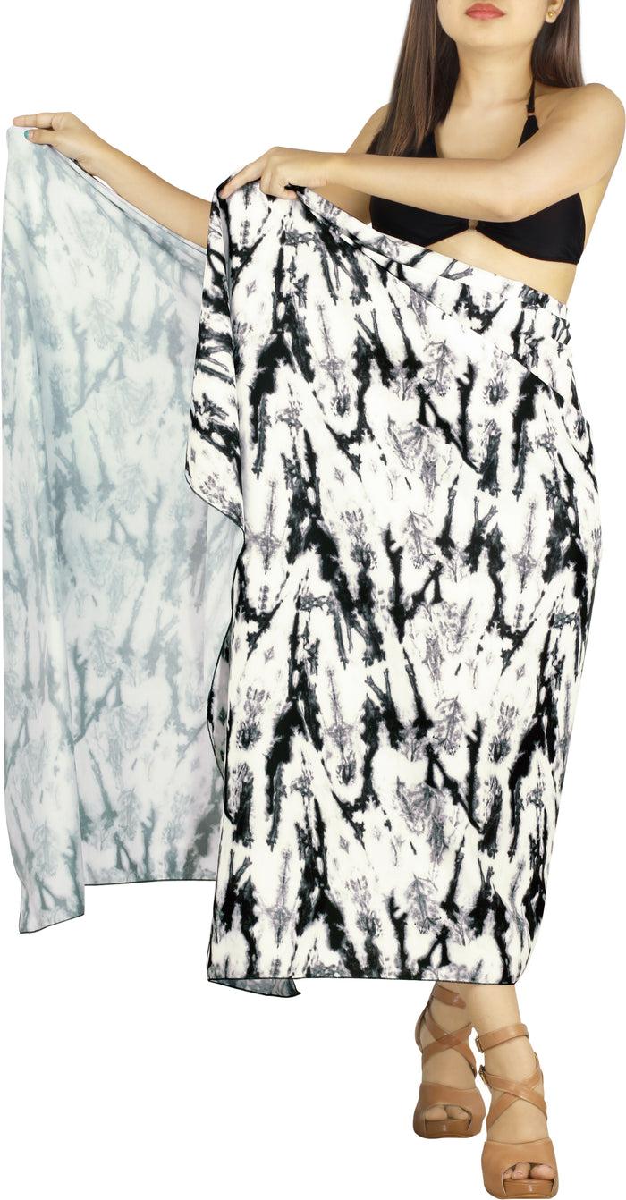 la leela HAPPY BAY Black Summer Stylish Beach Long Sarong Coverups for Women