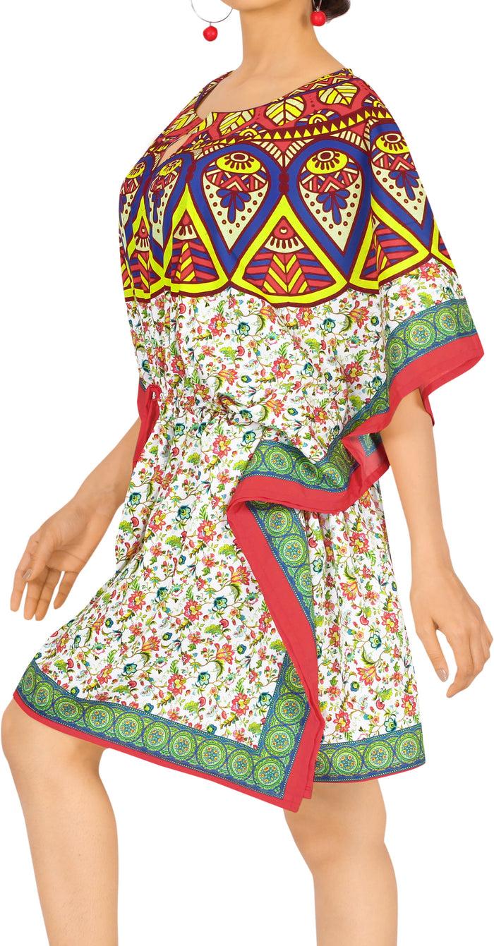 La Leela HAPPY BAY Women's Beach Cover Up Bikini Swimsuit HD 3D 14-20W [L-2X] White_X967