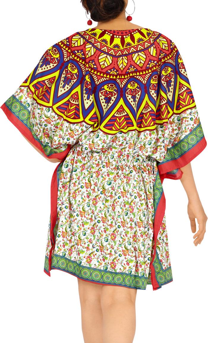 La Leela HAPPY BAY Women's Beach Cover Up Bikini Swimsuit HD 3D 14-20W [L-2X] White_X967