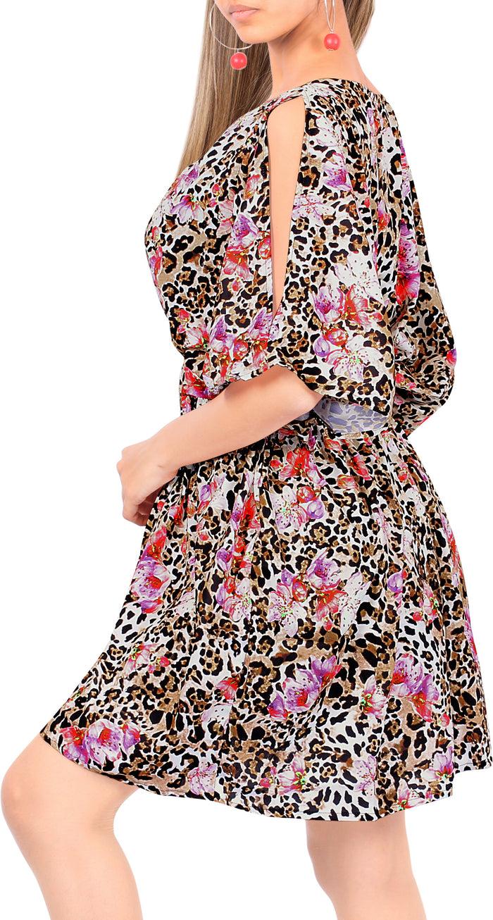 La Leela HAPPY BAY Womens Swimwear Bikini Beach Cover Ups For Swimsuit US 8-16W Multi_K67