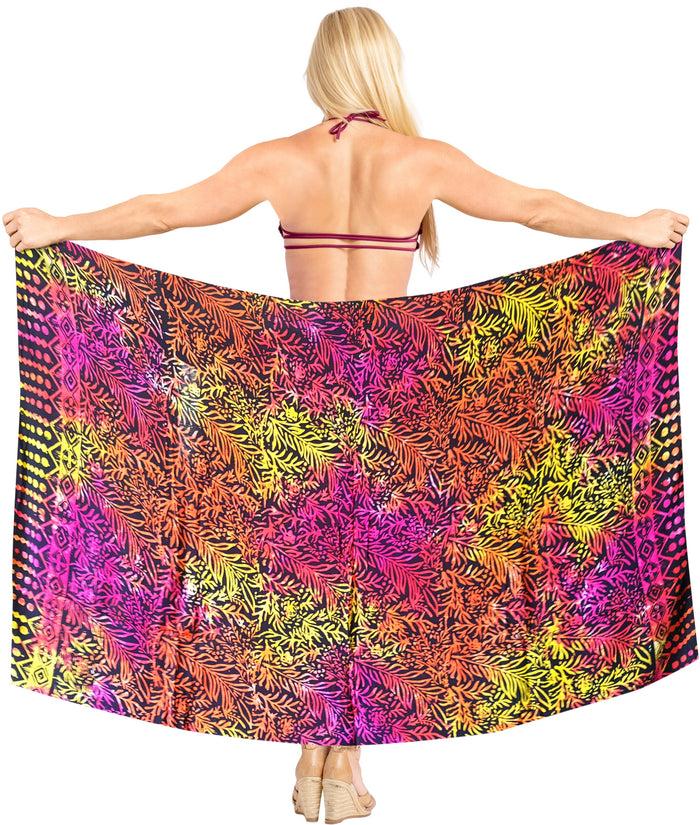 la leela LA LEELA Bathing Towel Beachwear Womens Wrap Skirt Sarong Regular Bikini Cover up Leaf printed Multicolor la leela LA LEELA Bathing Towel Beachwear Womens Wrap Skirt Sarong Regular Bikini Cover up Leaf printed Multicolor